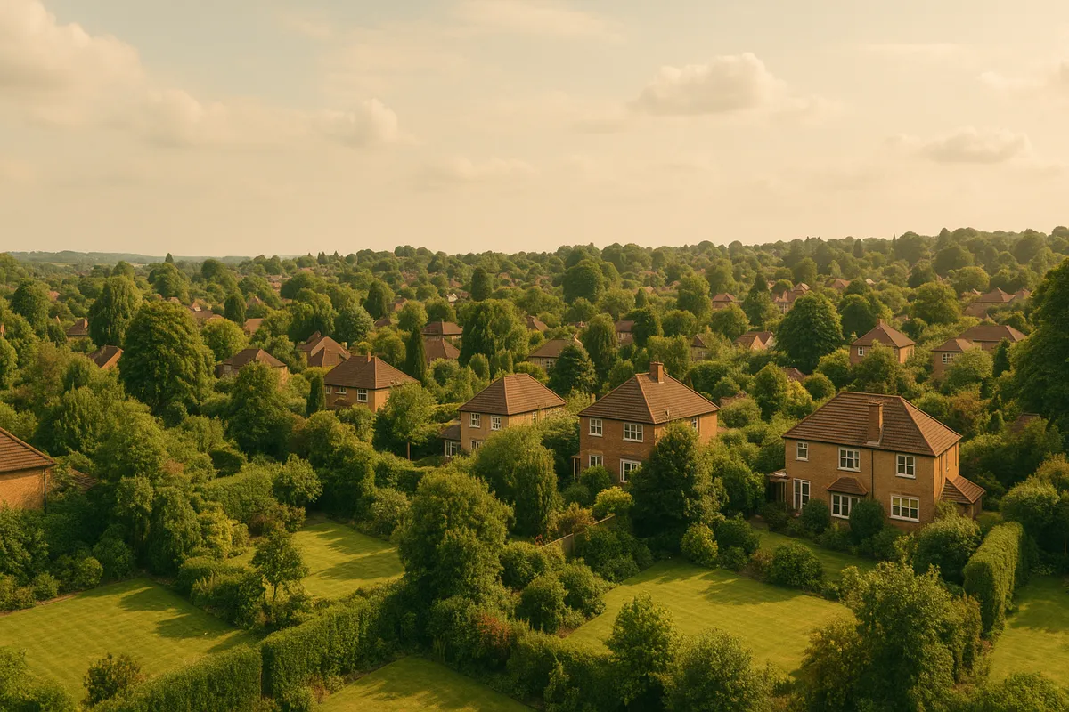 A pleasant suburban residential landscape showing the region we serve.